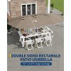 13ft Double-Sided Patio Umbrella with Crank Lift, UPF 50+, All-Weather, (Without Base) - 3 of 4