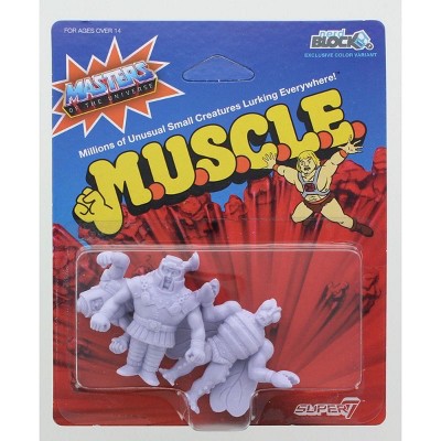 Nerd Block Masters of the Universe M.U.S.C.L.E. 3-Pack: Ram Man, Man-E-Faces, Buzz Off