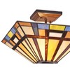 Chloe Lighting Merlin Mission 2 Light Blackish Bronze Semi-Flush Ceiling Fixture 14" Wide - 4 of 4