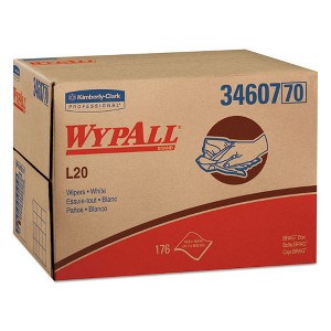 WypAll L20 Towels, BRAG Box, Multi-Ply, 12.5 x 16.8, Unscented, White, 176 / Box - 1 of 4