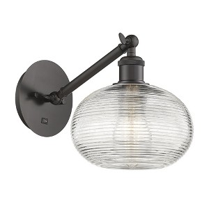 Ithaca - 1 Light Arm Adjusts Up and Down Wall Sconce In Industrial Style-8.25 Inches Tall and 8 Inches Wide - 1 of 1