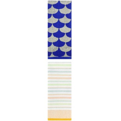 REGALWOVEN Cotton Absorbent Soft Decorative Hand Towel for Bathroom 13" x 29"/13" x 27" 2 Pcs