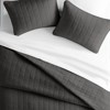 Quilted Coverlet and Shams Set Damask Square Herringbone Pattern - Becky Cameron - 2 of 4