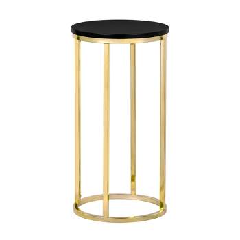 Ellias Round Side Table Black/Gold - Finch