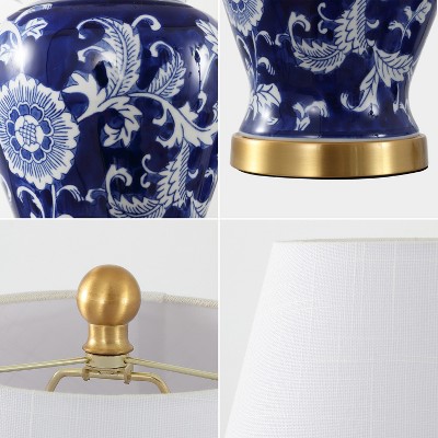 Penelope 22" Chinoiserie Blue and White LED Table Lamp