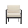 PAGED Outdoor Dining Chairs Aluminum Frame Outdoor Patio Chairs with Weather-Resistant Cushions for Outside, Yard, Balcony - 4 of 4