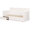 HomeStock Daybed with 3 Storage Drawers Pure White Savannah - 2 of 4