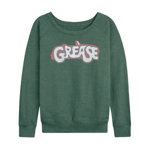 Women's - Grease - Original Movie Art Lightweight French Terry Wide Neck Long Sleeve Shirt - 1 of 4