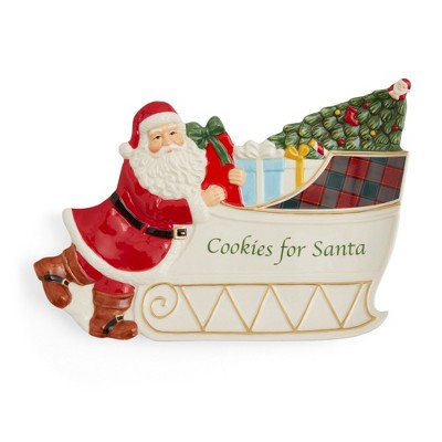 Spode Christmas Tree Santa Sleigh Cookies for Santa, 12 Inch