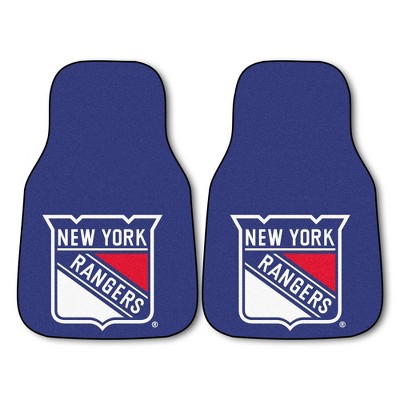 NHL New York Rangers Carpet Car Mat Set - 2pc