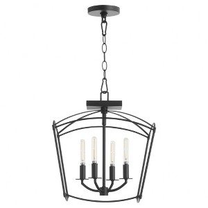 Quorum Lighting Mantle 4 - Light Pendant in  Matte Black - 1 of 1