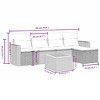 vidaXL Patio Sofa Set with Cushions Outdoor Furniture 6 Piece Poly Rattan - Black and Cream without storage - 4 of 4