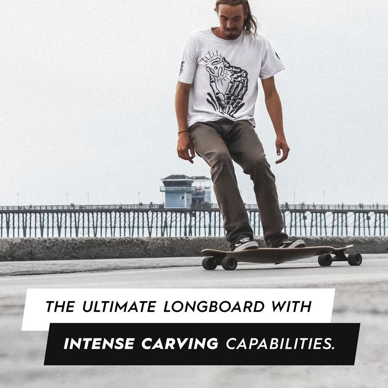 Magneto Bamboo Carbon Fiber Longboards Skateboards for Cruising, Carving, Free-Style, Downhill and Dancing | Kicktails & Tricks, 3 of 8