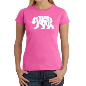 LA Pop Art Explore - Women's Word Art T-Shirt - 1 of 4