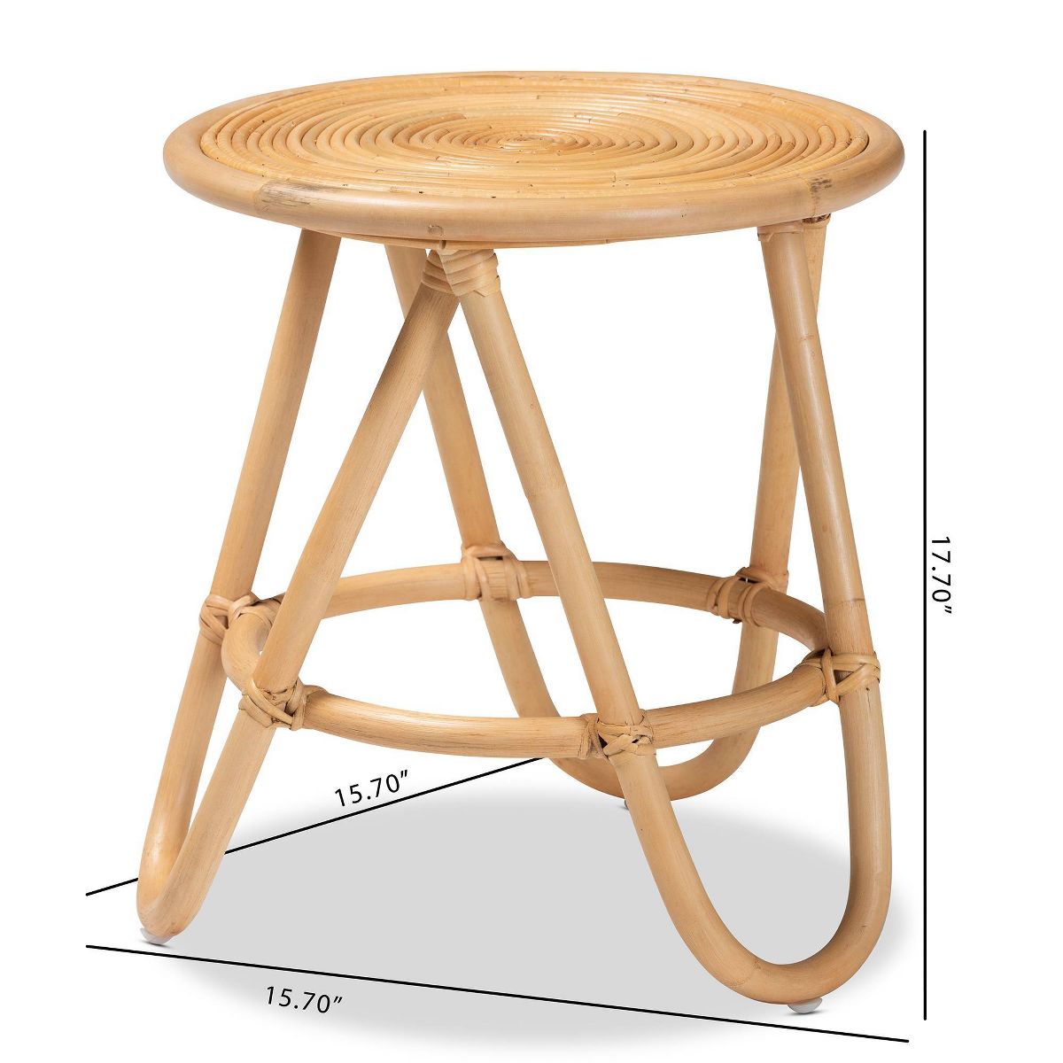 Rinjani Rattan End Table Natural/Brown - bali & pari - thumbnail 8