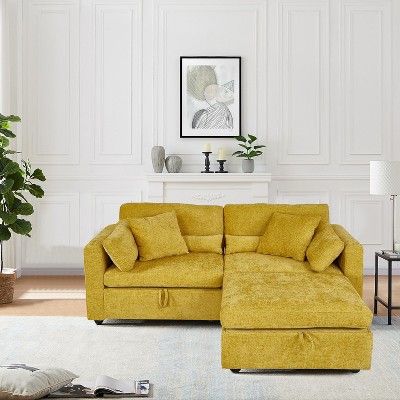 MyDepot Modern Sectional Sofa with Storage Function and 2 Pillows