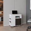 NicBex Modern Minimalist Computer Desk with Drawers & Shelves,Teens Student Writing Desk,Home Office Desk for Study,Studio - 2 of 4