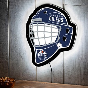 Evergreen Ultra-Thin Edgelight LED Wall Decor, Helmet, Edmonton Oilers- 15.6 x 19 Inches Made In USA - 1 of 4
