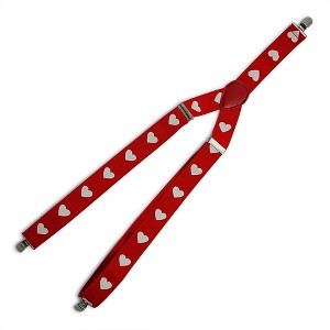 Forum Novelties Valentine's Day Heart Adult Costume Suspenders - 1 of 4