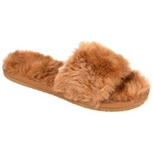 Journee Collection Womens Dawn Comfort Insole Slip On Slide Open Toe Slippers - 1 of 4