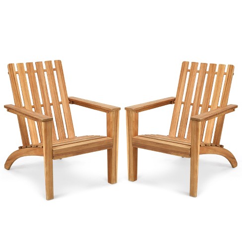 Wooden slatted 2025 garden chairs