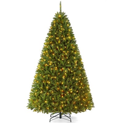 Yaheetech 6Ft/7.5Ft Pre-lit Ultra-Thick Artificial Christmas Tree Hinged Spruce Holiday Decoration