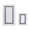 Hotel 2 PC Bath Rug 100% Premium Cotton Tufted Weave Two Tone Reversible Bathroom Rug, Super Soft Absorbent, Machine Washable Bath Mat - 2 of 4