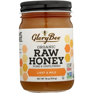 Glorybee Organic Raw Honey Light and Mild - 6 pack, 18 oz - 1 of 3