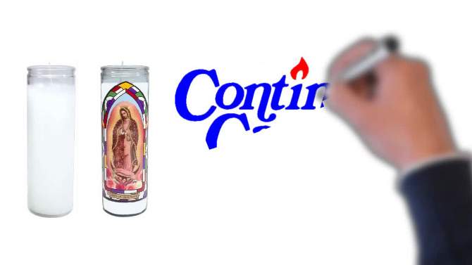 Jar Candle Virgen De Guadalupe White - Continental Candle, 2 of 6, play video