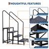Portable RV Stairs with Handrail, Non-Slip RV Ladder with Rubber Mats for Travel Trailers, Campers, Hot Tubs, Porches & Poolside Use - 4 of 4