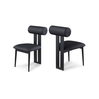 Meridian Furniture,Dario Vegan Leather Dining Chair, Set of 2