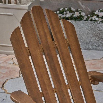 Cara Dark Brown Foldable Acacia Wood Adirondack Chair