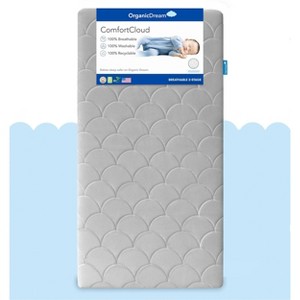 Organic Dream ComfortCloud 2-Stage Crib & Toddler Mattress - Moonlight Gray - 1 of 4