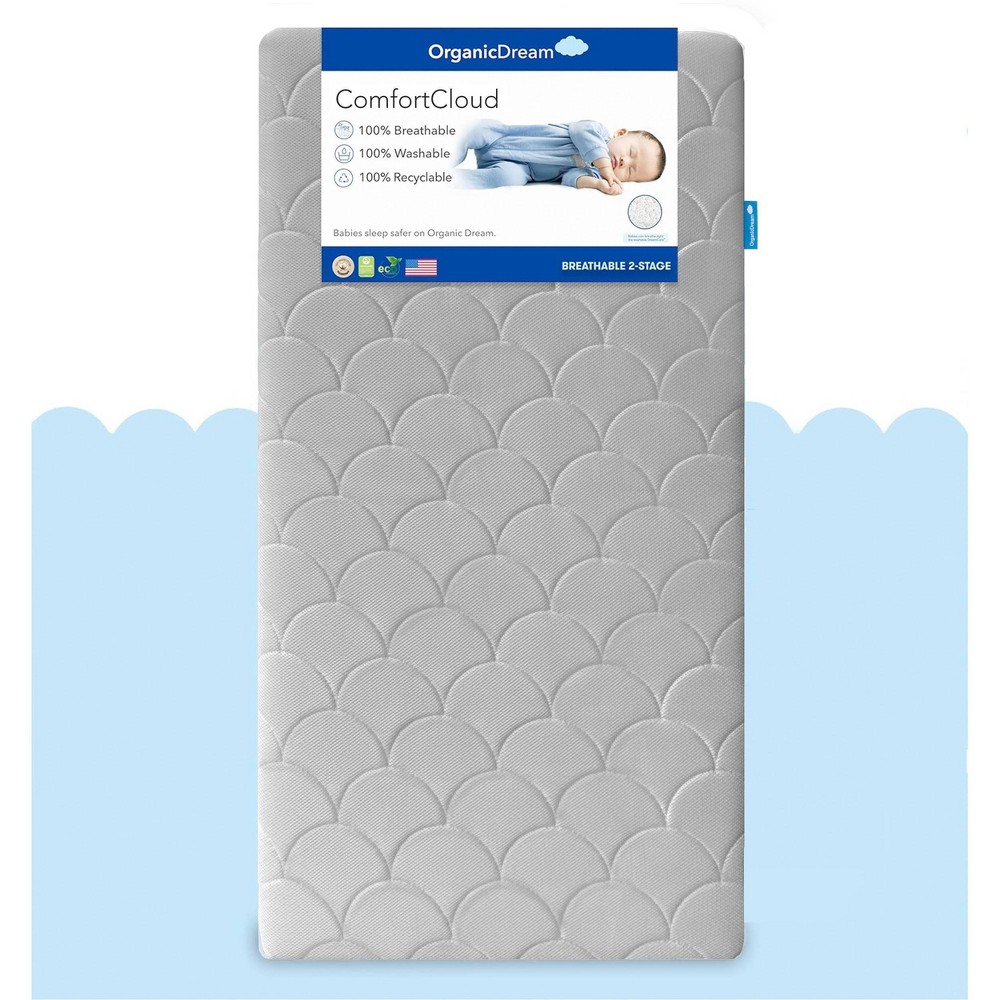Organic Dream ComfortCloud 2-Stage Crib & Toddler Mattress - Moonlight Gray -  89966269