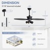 Airsurfer 52" Matte Black Ceiling Fan with Light Kit and Remote, 5 Plywood Blades, G9 Bulb Compatible - 3 of 4