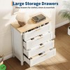 Fluted 4/7 Drawers Dresser for Bedroom 35.4" Tall Chest of Dressers for Closet 4 Fluted Drawers with Metal Handle - 3 of 4