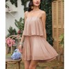 EXLURA Womens 2025 Summer Romper Dress Spaghetti Strap Pleated Fashion Short Jumpsuit Outfits - 3 of 4