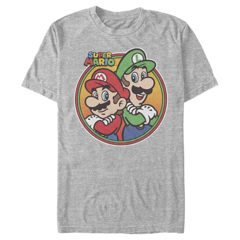 Men's Nintendo Mario Luigi Back to Back T-Shirt, 1 of 5