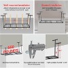 Overhead Garage Storage Rack，Height Adjustable Ceiling Storage Rack 660lbs Weight Capacity, Heavy Duty Metal Hanging Storage Shelves for Garage - 3 of 4