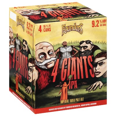 Founders 4 Giants Double IPA Beer - 4pk/16 fl oz Cans