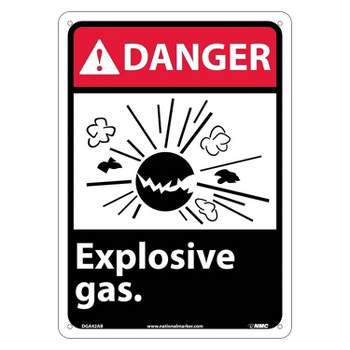 National Marker Explosive Gas 14X10 .040 Aluminum Danger Sign DGA42AB