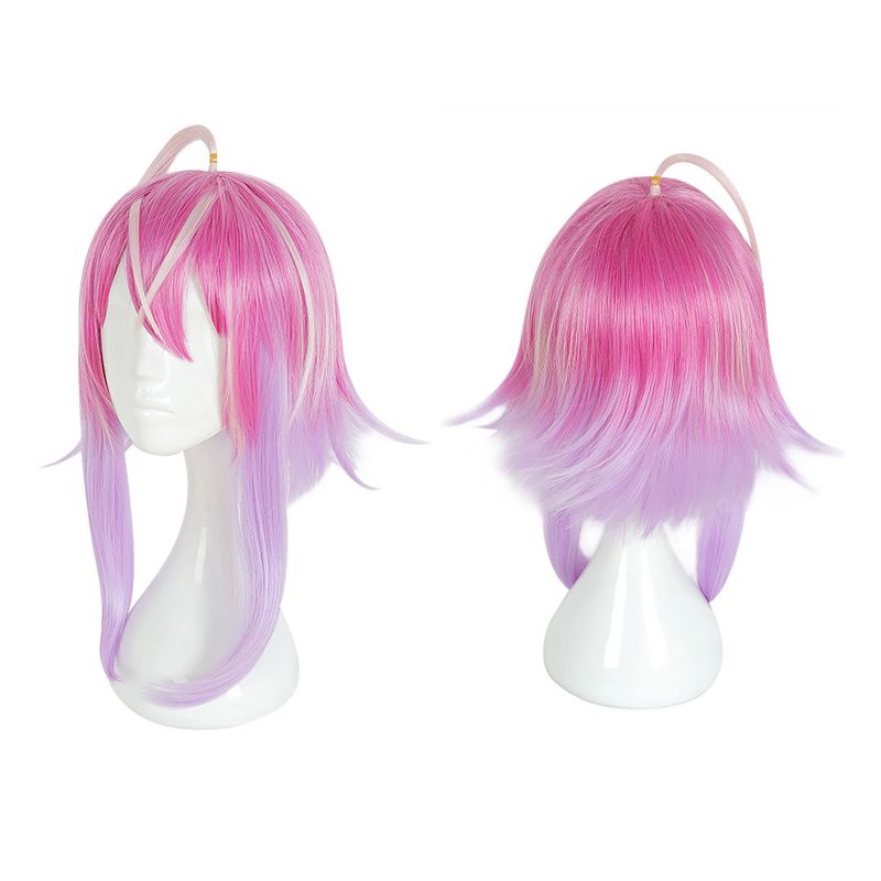 Unique Bargains Women's Wigs 20" Pink Gradient with Wig Cap, 5 of 7