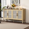 NicBex Buffet Cabinet with Storage Rustic Decorative Rattan Doors Sideboard Cabinet with Adjustable Shelves for Dining Room - 2 of 4