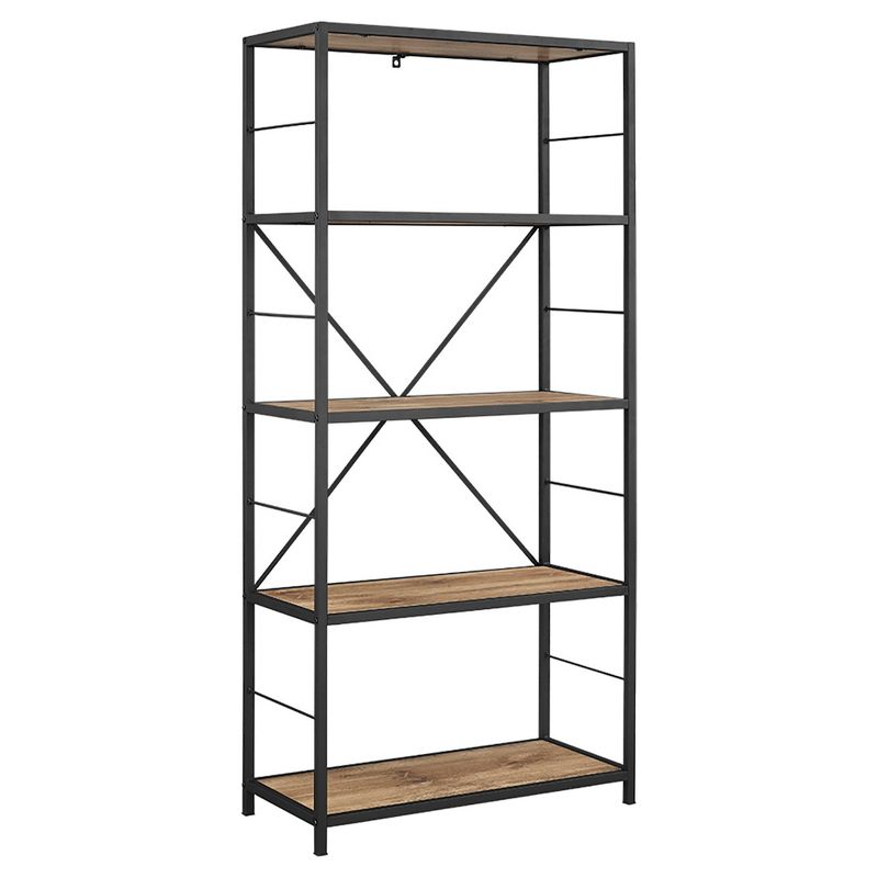 63" 4 Shelf Industrial Transitional Tall Bookshelf - Saracina Home, 1 of 7