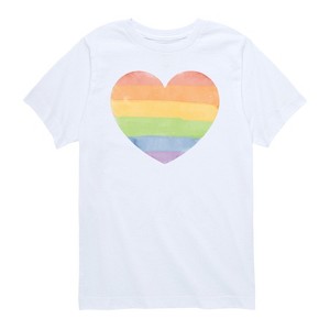 Boys' - Instant Message - Rainbow Heart -Toddler Short Sleeve Graphic T-shirt - 1 of 4