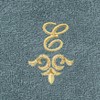 Linum Home Textiles 100% Turkish Cotton MONICA Gold Thread 2PC Embellished Washcloth Set - 3 of 3