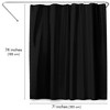 Americanflat 71x74 Solid Black Shower Curtain - 100% Polyester Shower Curtain - Water-Resistant Curtain with Metal Grommets and 12 Curtain Rings - 2 of 4