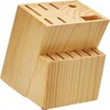 Attop 14-Piece Knife Block Set - High Carbon Stainless Steel Kitchen Knives with Sharpener & Pinewood Block (Black) - 2 of 4