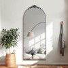 PexFix Wood Frame Arched Floor Mirror, Bedroom Living Room Wall Mirror - 3 of 4