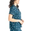 Hello Mello Women's Carried Away Lounge Short Sleeve Shirts Pajama Tops - image 2 of 4